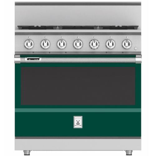 Hestan KRDS365NGGR Range, Smart, 5 Burner, Dual Fuel, 36-Inch - Ng - Green