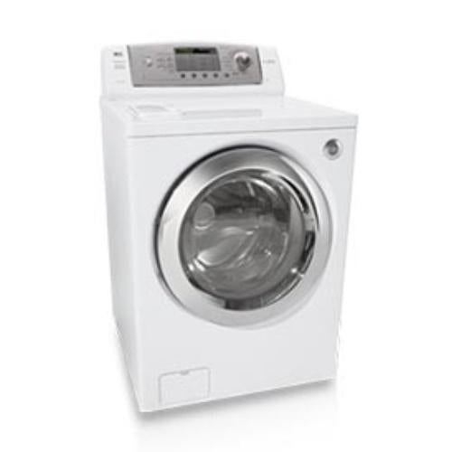 LG WM0742HWA 27 Inch Front-Load Steam Washer with 4.2 cu. ft. Capacity, 9 Wash Programs, 6 Temperature Levels, Spin Speed of 1,200 RPMs, Allergiene Cycle and Rear Controls: White