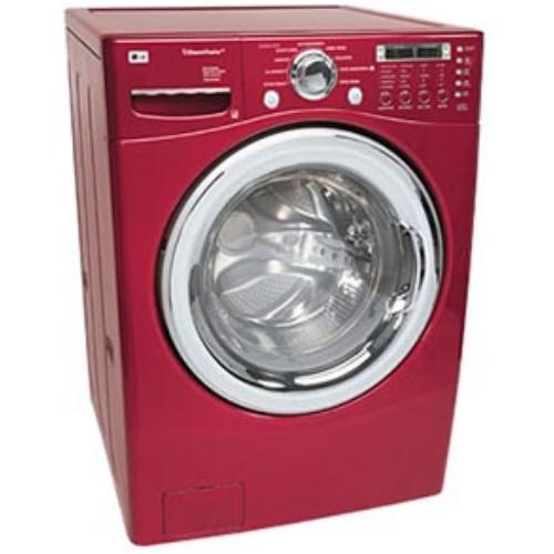 LG WM2487HRMA 27 Inch Front-Load Steam Washer with 4.2 cu. ft. Capacity, 9 Wash Cycles, 1200 RPM Spin Speed and Allergiene and SteamFresh Cycle: Wild Cherry Red