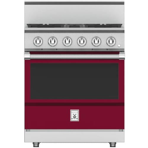 Hestan KRG304LPBG Range, 4 Burner, All Gas, 30-Inch -Lp-Burgundy