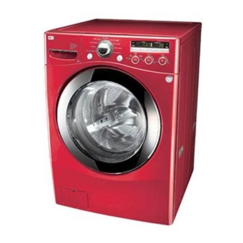LG WM2301HR 27 Inch Front-Load Washer with 3.6 cu. ft. Capacity, 9 Wash Cycles, Sanitary, Drain + Spin, Baby Wear Cycles, Large Door Opening, Child Lock and Stainless Steel Tub: Wild Cherry Red