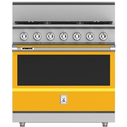Hestan KRDS365NGYW Range, Smart, 5 Burner, Dual Fuel, 36-Inch - Ng - Yellow