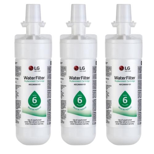 LG Part# ADQ75795103 Water Filter Assembly (3 Pack) - Genuine OEM