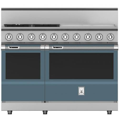 Hestan KRD484GDLPGG Range, 4 Burner With 24-Inch Griddle, Dual Fuel, 48-Inch -Lp