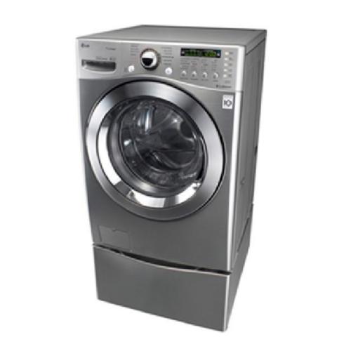 LG WM3360HVCA 27 Inch Front-Load Washer with 3.9 cu. ft. Capacity, 12 Wash Cycles, SteamFresh/Allergiene Cycles, 9 Options, 1,200 RPM Spin Speed and Dual LED Display: Graphite Steel