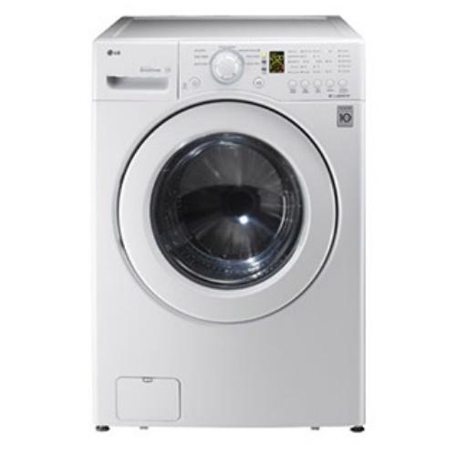 LG WM2140CW 27 Inch Front Load Washer with 3.5 cu. ft. Large Capacity, 7 Washing Cycles, TrueBalance Anti-Vibration System, Direct Drive Motor and LED Display Electronic Control Panel