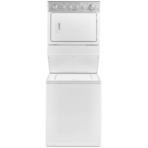 Whirlpool YWET4027EW0 27 Inch Electric Stacked Washer Dryer Unit