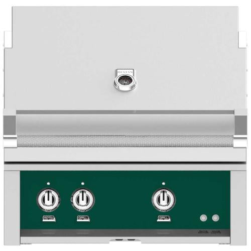 Hestan GSBR30LPGR Grill, Built-In, (2) Sear, Rotisserie, 30-Inch - Lp - Green