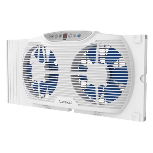 Lasko W09560 Electrically Reversible Twin Window Fan With Bluetooth