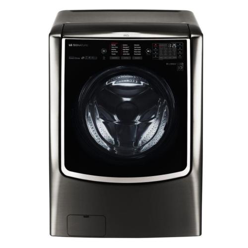 LG WM9500HKA 30 Inch Front Load Smart Washer with 5.8 cu. ft. Capacity, LoDecibel™ Operation, TrueBalance™ System, SmartDiagnosis™, ThinQ® Technology, 14 Wash Cycles, Steam Cycle, Sanitize, TurboWash™, Allergiene™, and ENERGY STAR®