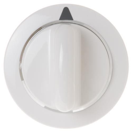GE DBSR463GG0WW Timer Knob (White W/ Chrome Trim) Genuine OEM