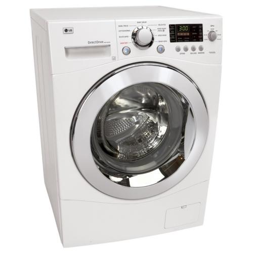 LG WM1355HW 24 Inch Compact Front Load Washer with 2.3 cu. ft. Capacity, 9 Washing Cycles, Sanitary Cycle, LoDecibel Quiet Operation, Direct Drive Motor and Dual LED Electronic Controls: White