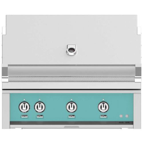 Hestan GSBR36NGTQ Grill, Built-In, (3) Sear, Rotisserie, 36-Inch - Ng - Turquo