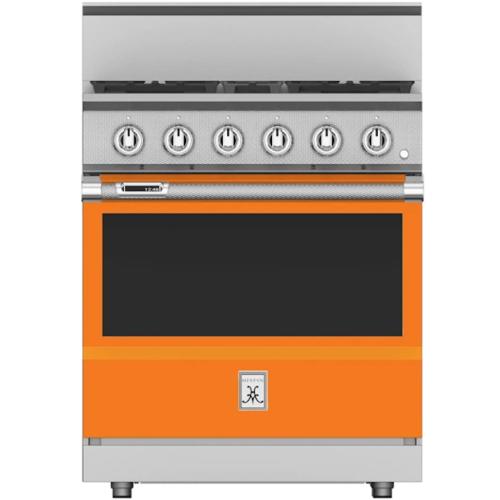 Hestan KRD304LPOR Range, 4 Burner, Dual Fuel, 30-Inch -Lp-Orange