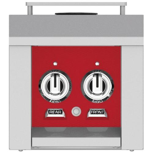 Hestan AGB122LPRD Double Side Burner, Built-In, 12-Inch - Lp - Red