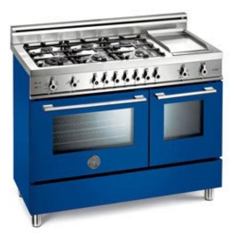 Bertazzoni X486GPIRBL Professional Series 48 Inch Pro-Style Dual-Fuel Range with 6 Sealed Burners