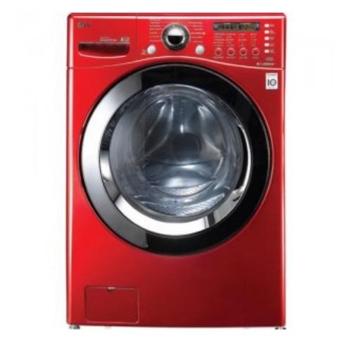 LG WM3360HRCA 27 Inch Front-Load Washer with 3.9 cu. ft. Capacity, 12 Wash Cycles, SteamFresh/Allergiene Cycles, 9 Options, 1,200 RPM Spin Speed and Dual LED Display: Wild Cherry Red