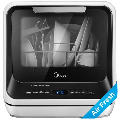 Midea MDC17P0ABB Portable Countertop Mini 5L Dishwasher, Black
