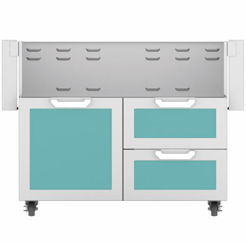 Hestan GCR42TQ Double Drawer And Door Cart, 42-Inch - Turquoise