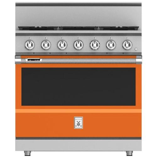 Hestan KRDS365NGOR Range, Smart, 5 Burner, Dual Fuel, 36-Inch - Ng - Orange