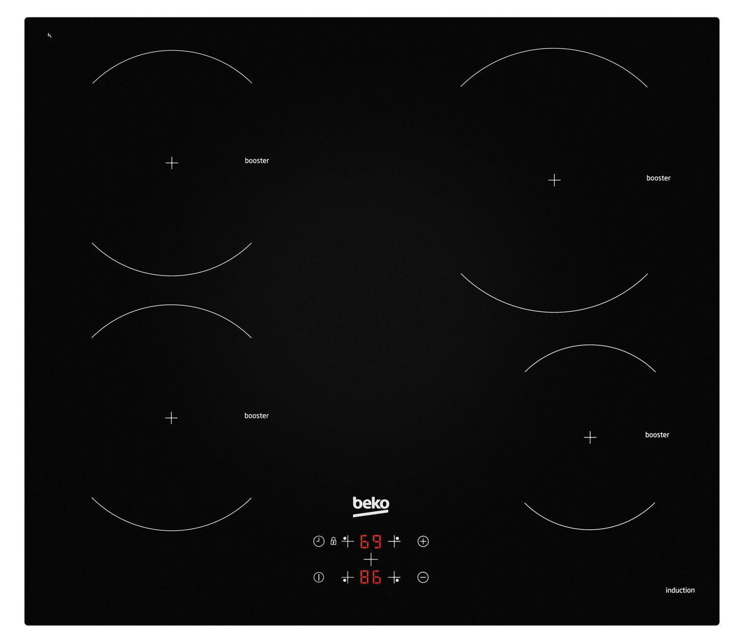 Blomberg 7757186301 24 Inch Induction Hob with Front Touch Control - Hii64400At