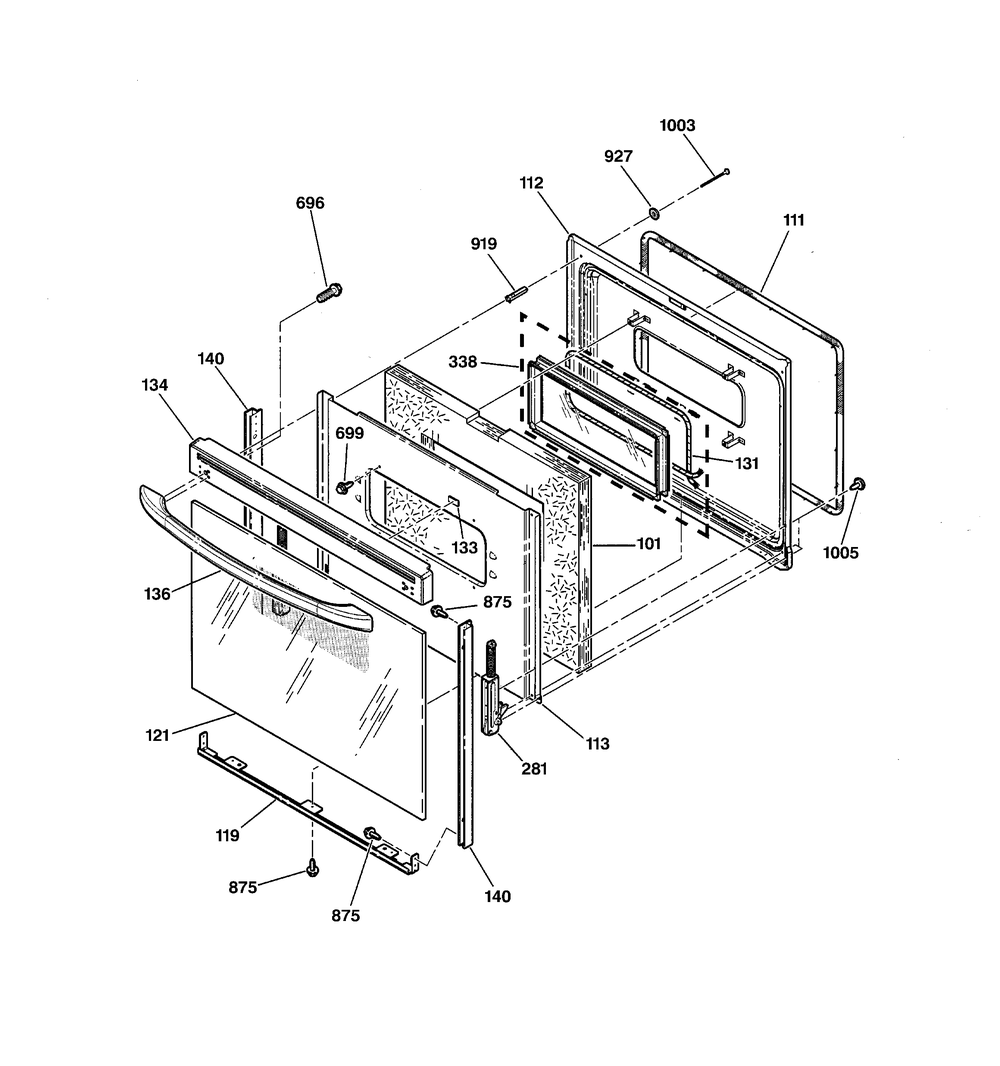 GE Oven Door Gasket WB04T10022