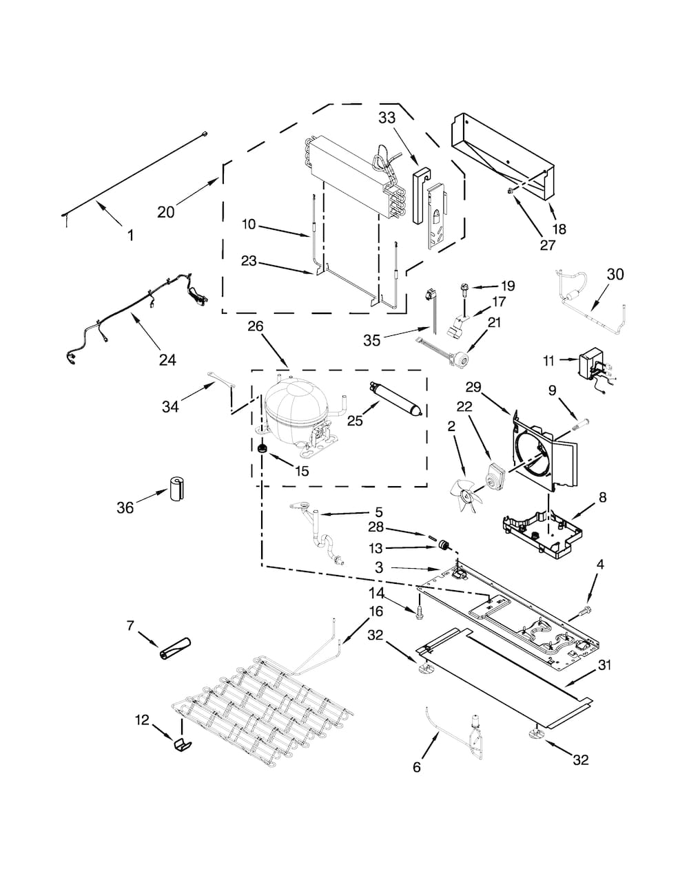 Whirlpool Evaporator WPW10608485
