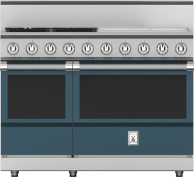Hestan KRG484GDLPGG 48 Inch Freestanding Gas Range with 4 Sealed Burners and Griddle - Dark Gray