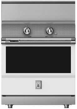 Hestan KRI30BKWH 30 Inch Freestanding Induction Range with 5 Cooking Elements, 5.8 cu. ft. Oven Capacity- Black - White