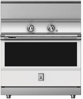 Hestan KRI36BKWH 36 Inch Freestanding Induction Range with 5 Cooking Elements, 5.8 cu. ft. Oven Capacity- Black - White