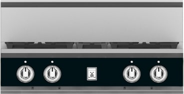 Hestan KRT304NGBK 30 Inch Gas Rangetop with 4 Sealed Burners -Black