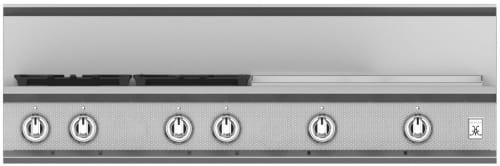Hestan KRT484GDNG 48 Inch Gas Rangetop with 4 Brass Sealed Burners, 24 Inch Infrared Griddle - Stainless