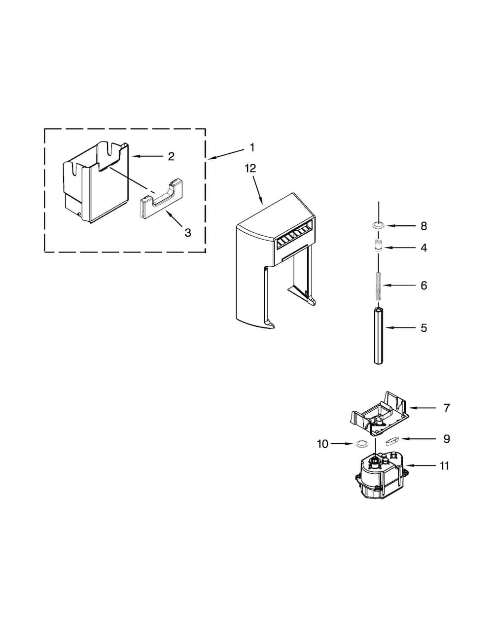 Whirlpool Dispenser Motor WP2323603