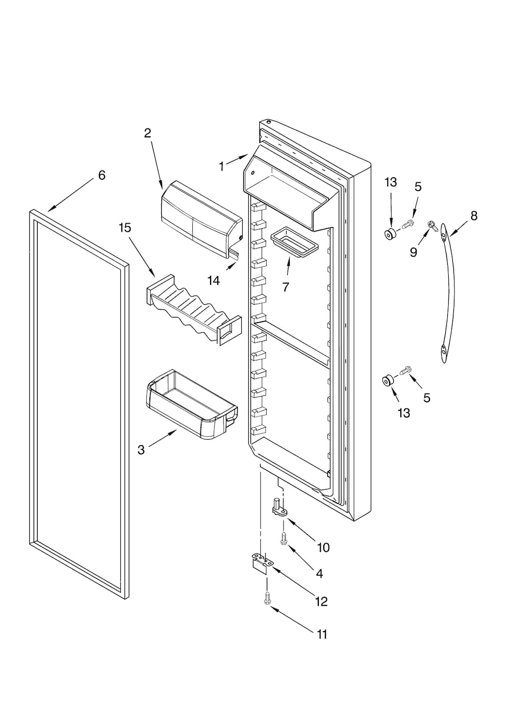 Whirlpool Refrigerator Door Shelf-Cantilever Bin WP2223434K