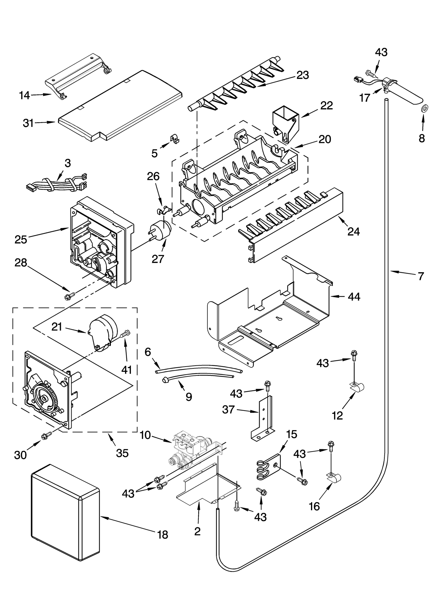 Whirlpool Water Valve Inlet WP2188786