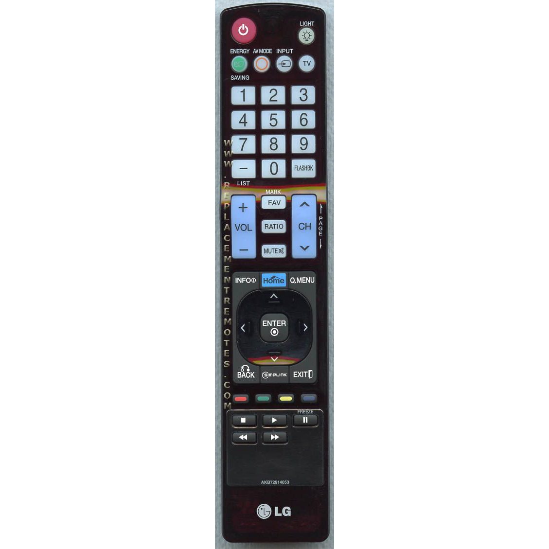 LG Electronics Part# AKB72914053 Remote Controller Assembly (OEM)