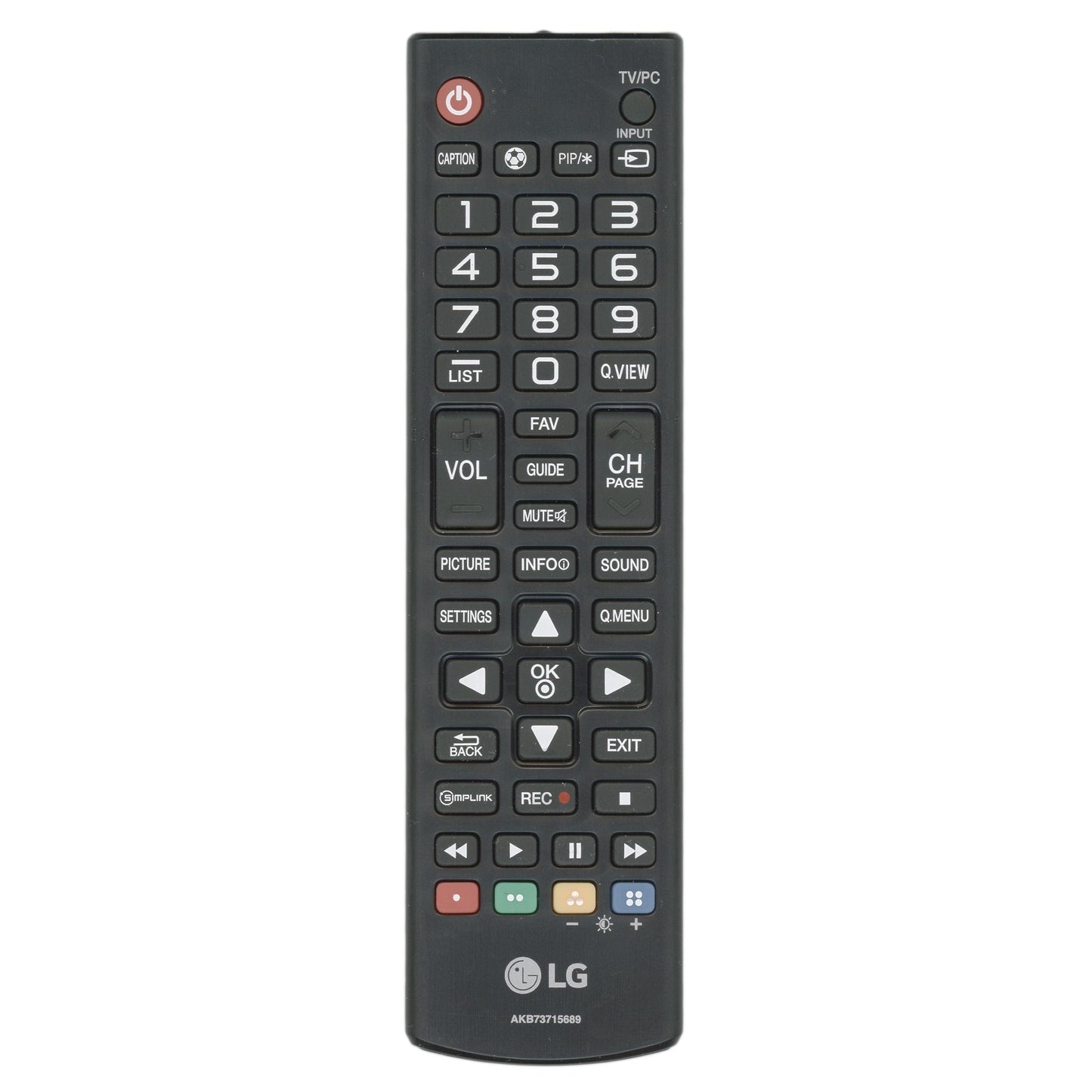 LG Remote Controller Assembly - AKB73715655
