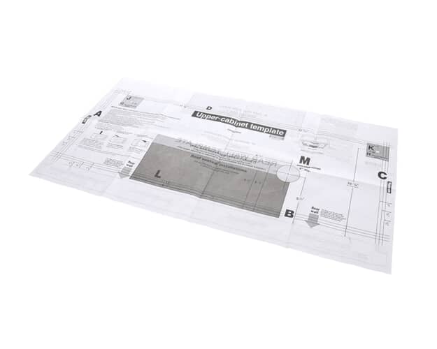 LG Microwave Upper Cabinet Template Instrucion Sheet LMHM2237ST