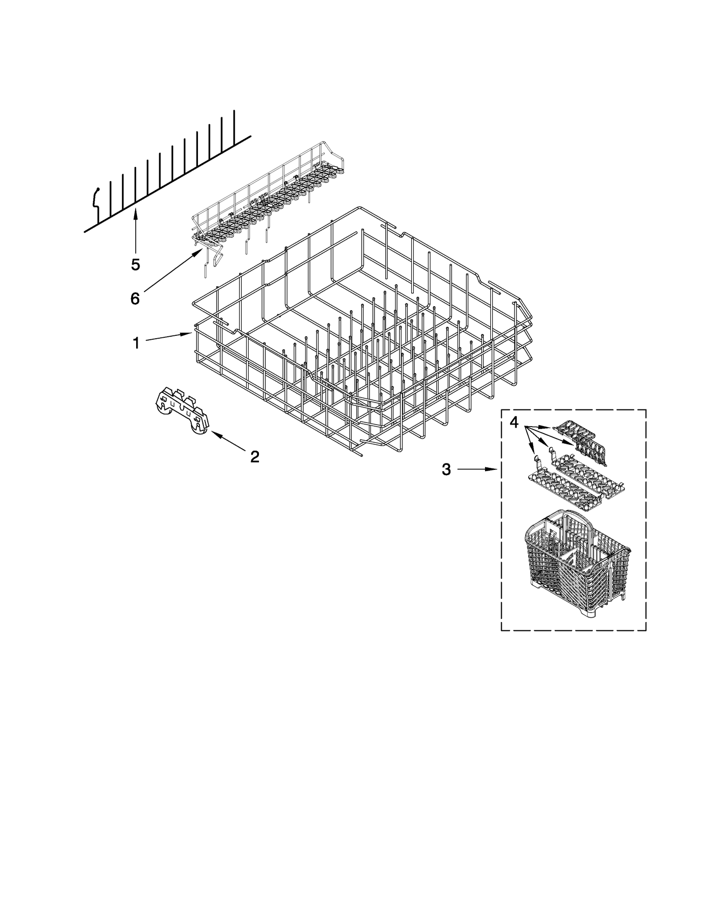 Whirlpool Silverware Basket WPW10199701