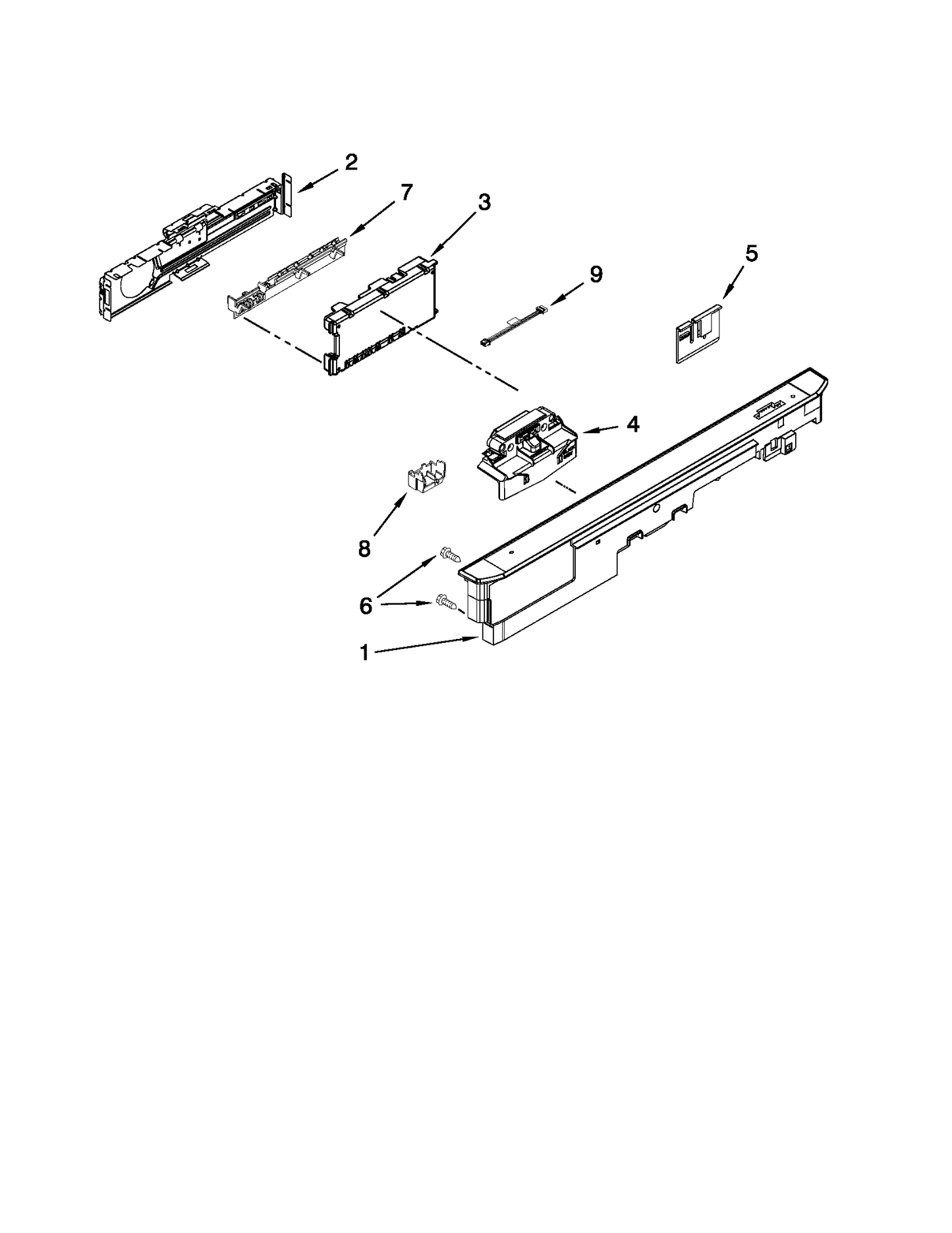 Whirlpool Touchpad Control Panel Assembly - Black WPW10475779