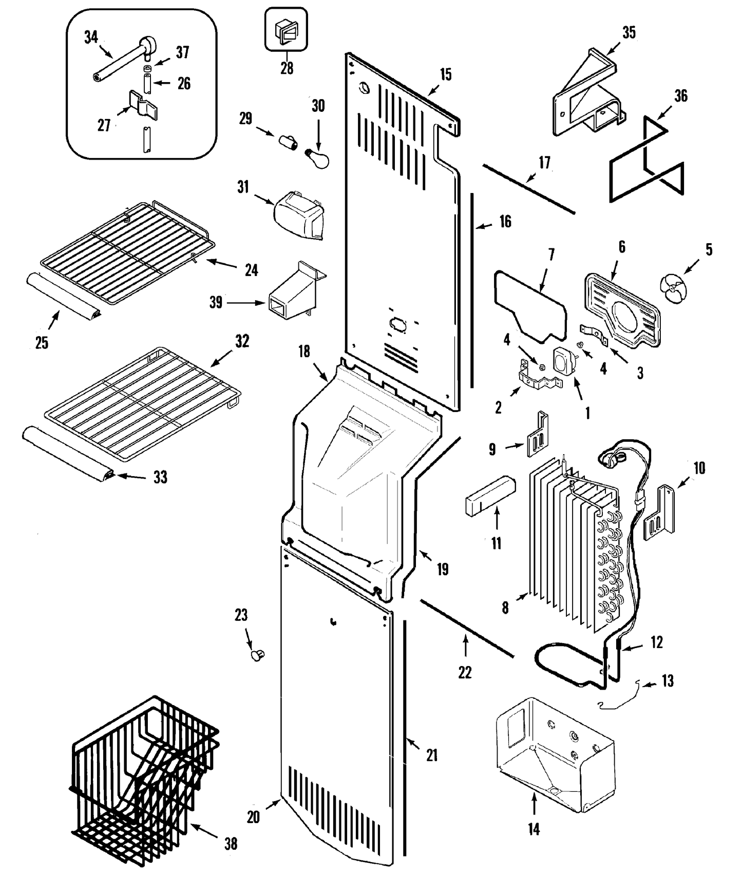 Whirlpool Defrost Heater and Thermostat WP61006197