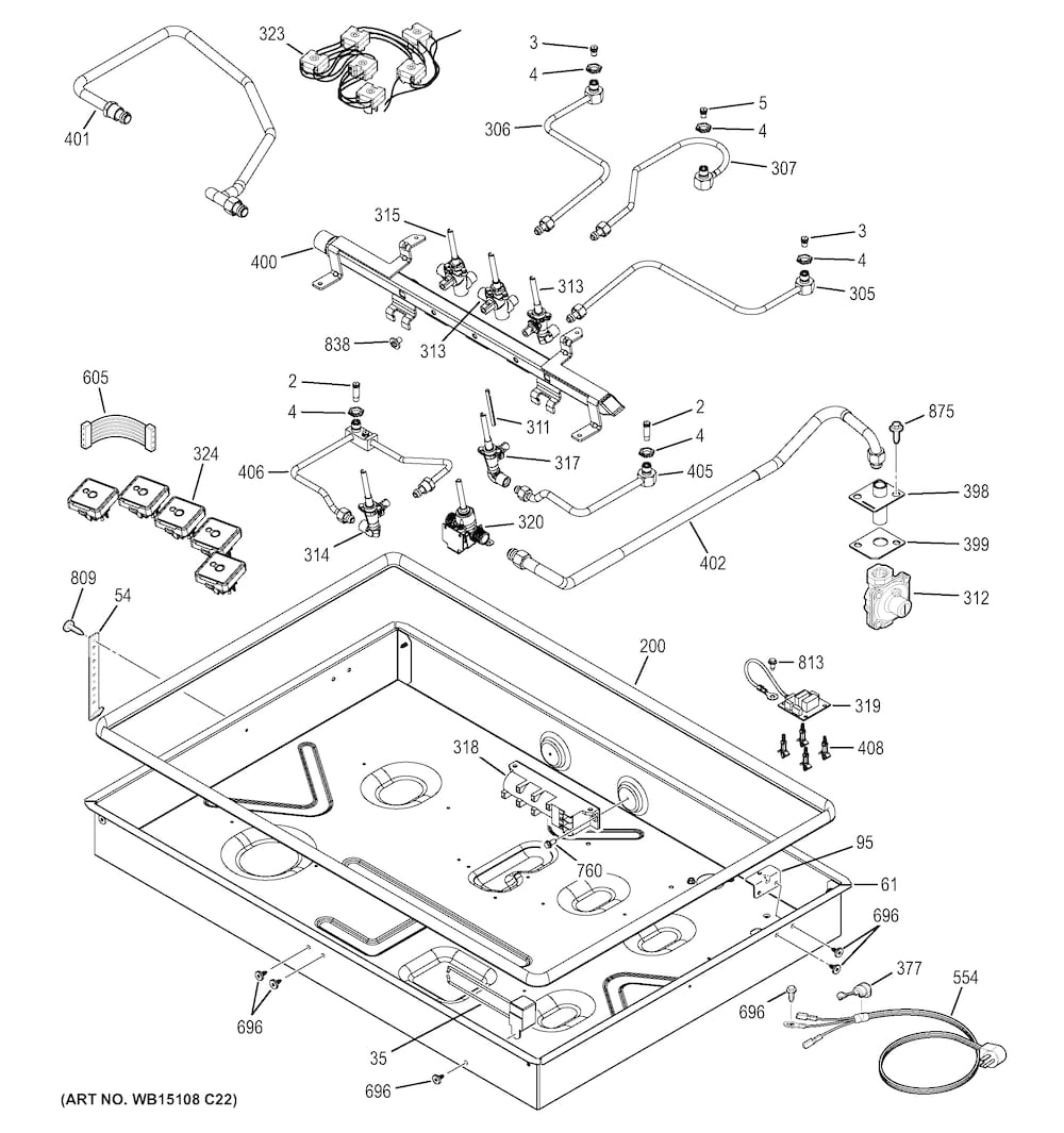 GE Cooking Product Gas Valve WB19T10092