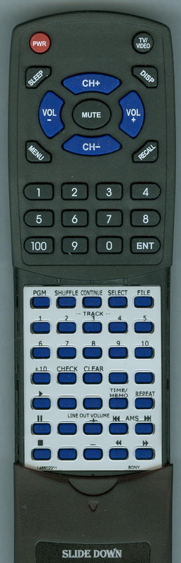 Sony Rmd75,Remote Control As - 1-463-996-11