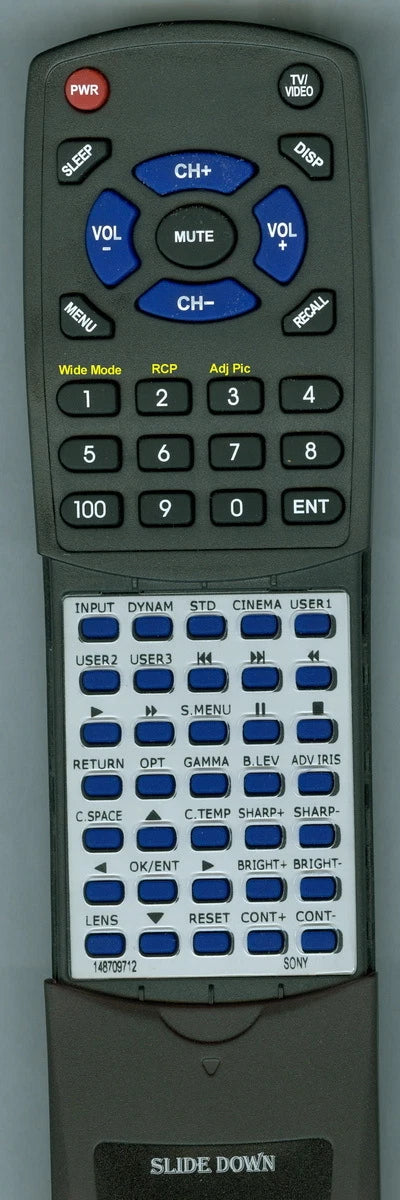 Sony Remote Control (Rm-Pjvw - 1-487-097-11