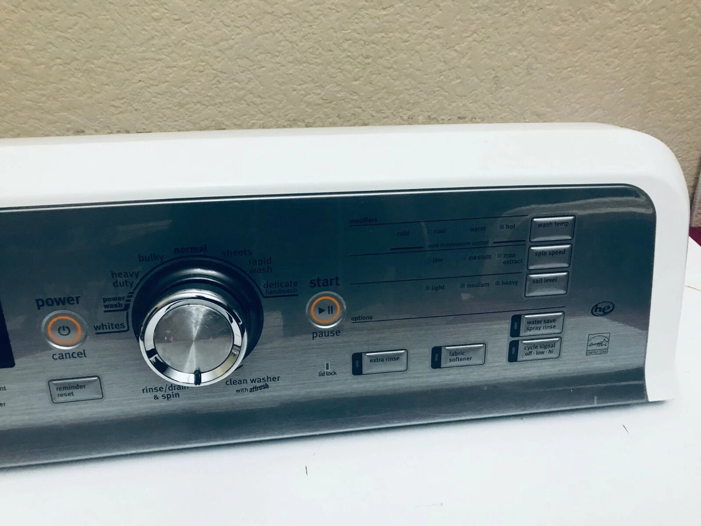 Maytag Washing Machine User Interface Control Panel MVWX655DW1