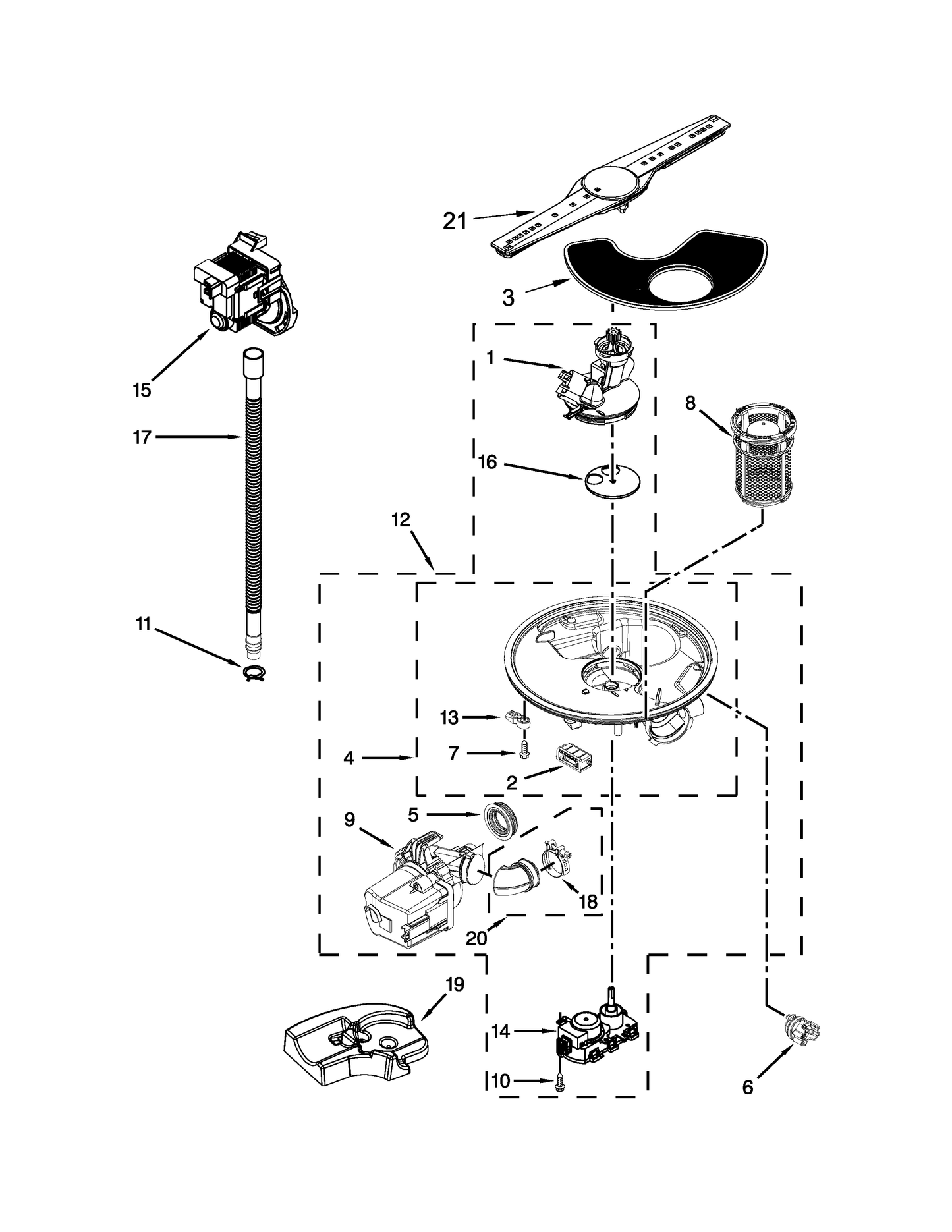 Whirlpool Sump Pump and Motor WPW10671942