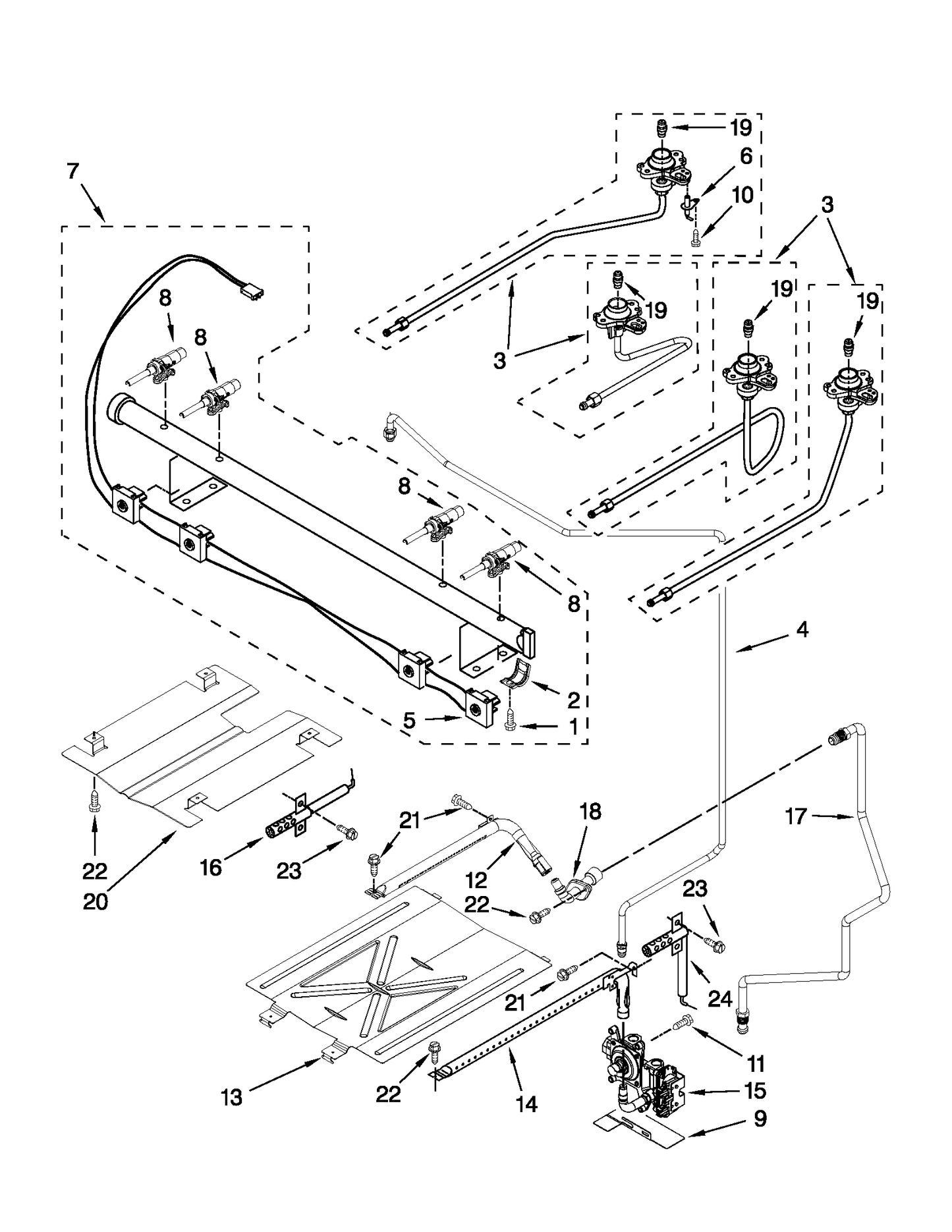 Whirlpool Gas Control Valve WPW10602001