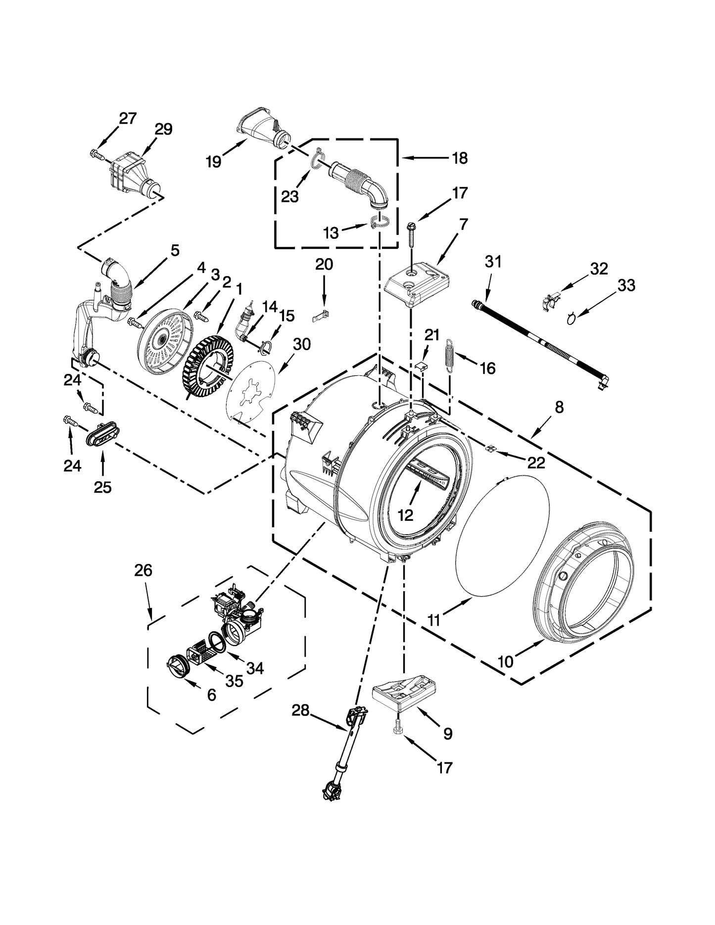 Whirlpool Washer and Dryer Rotor Assembly WPWPW10453673