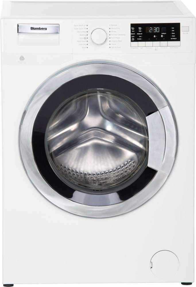 Blomberg 7154841900 24 Inch Compact Washer with 2.5 Cu. Ft Capacity, 1400rpm, Chrome Door Ring - Wm98400Sx2