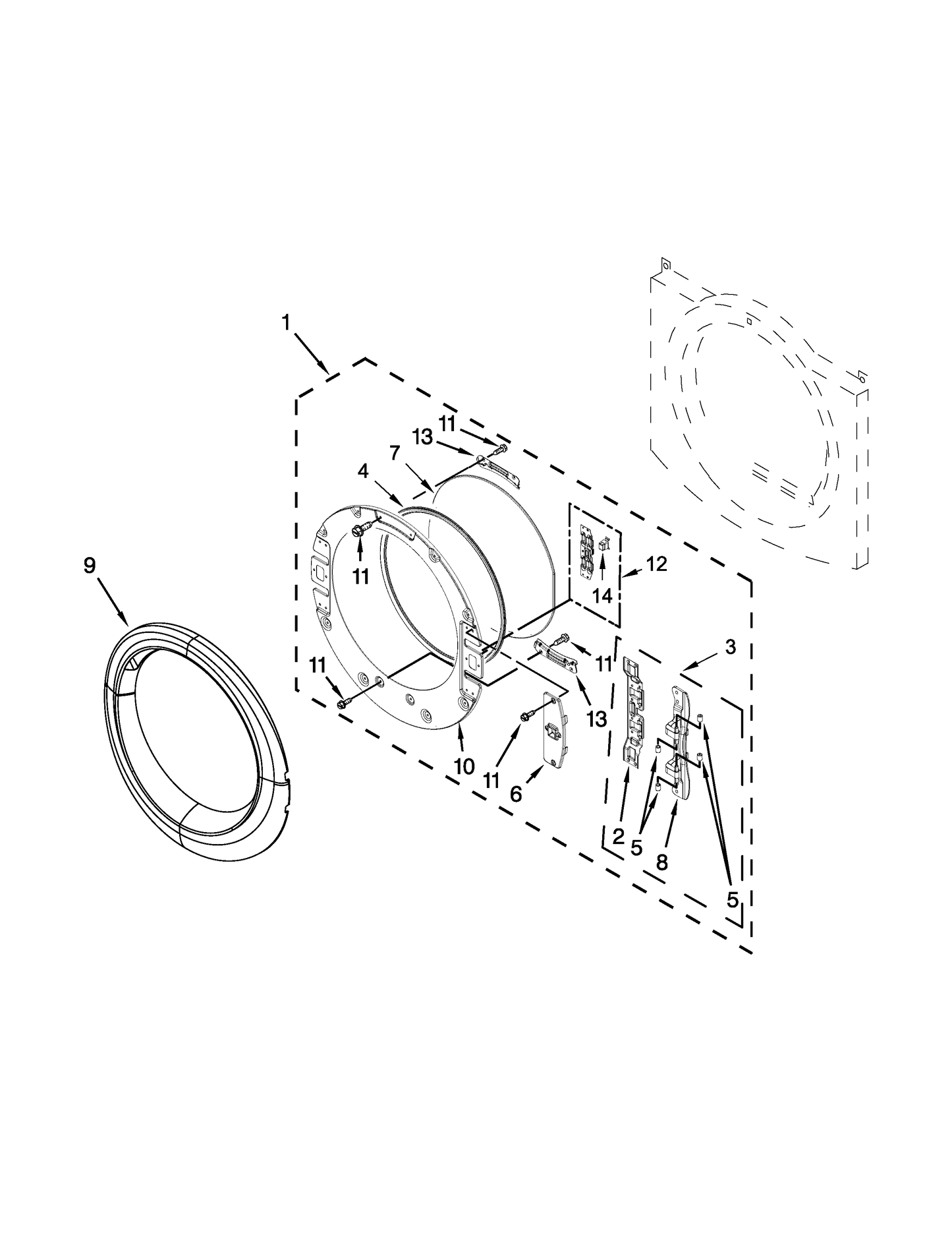 Whirlpool Door Hinge Base WPW10208415